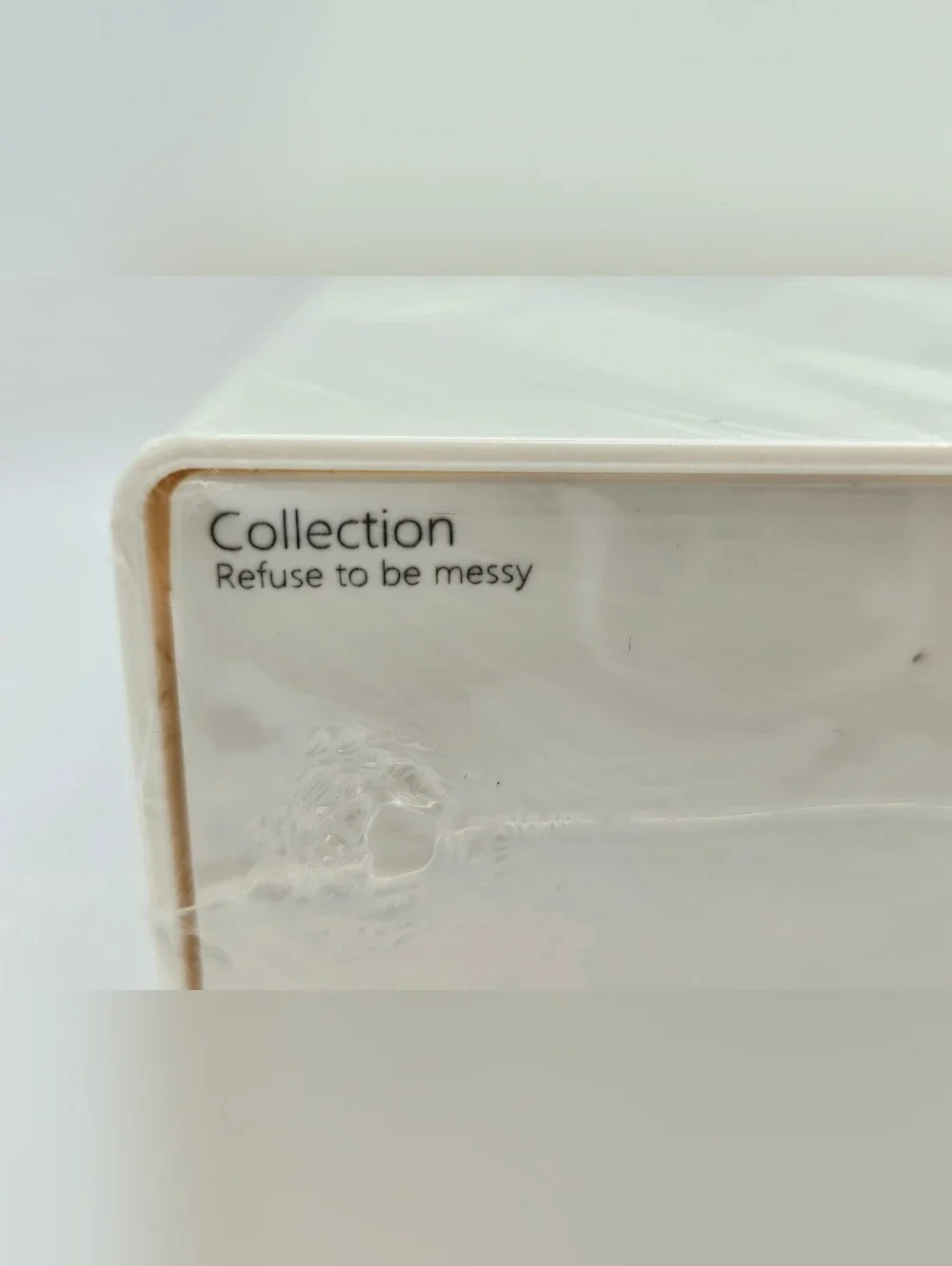 Off White Plastic Drawer Organizer Storage Bin Medium New